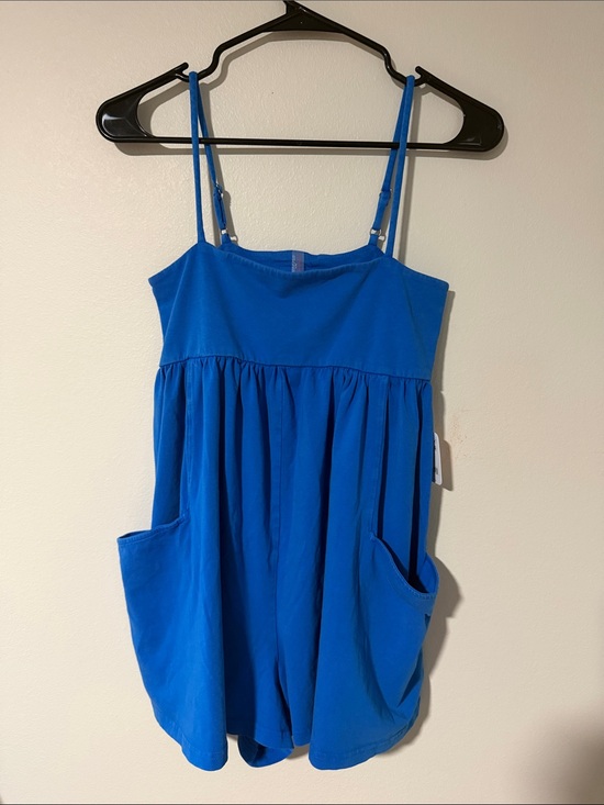 FP Movement by Free People Pants - FP Movement by Free People Bright Cobalt Blue Spaghetti-Strap Romper